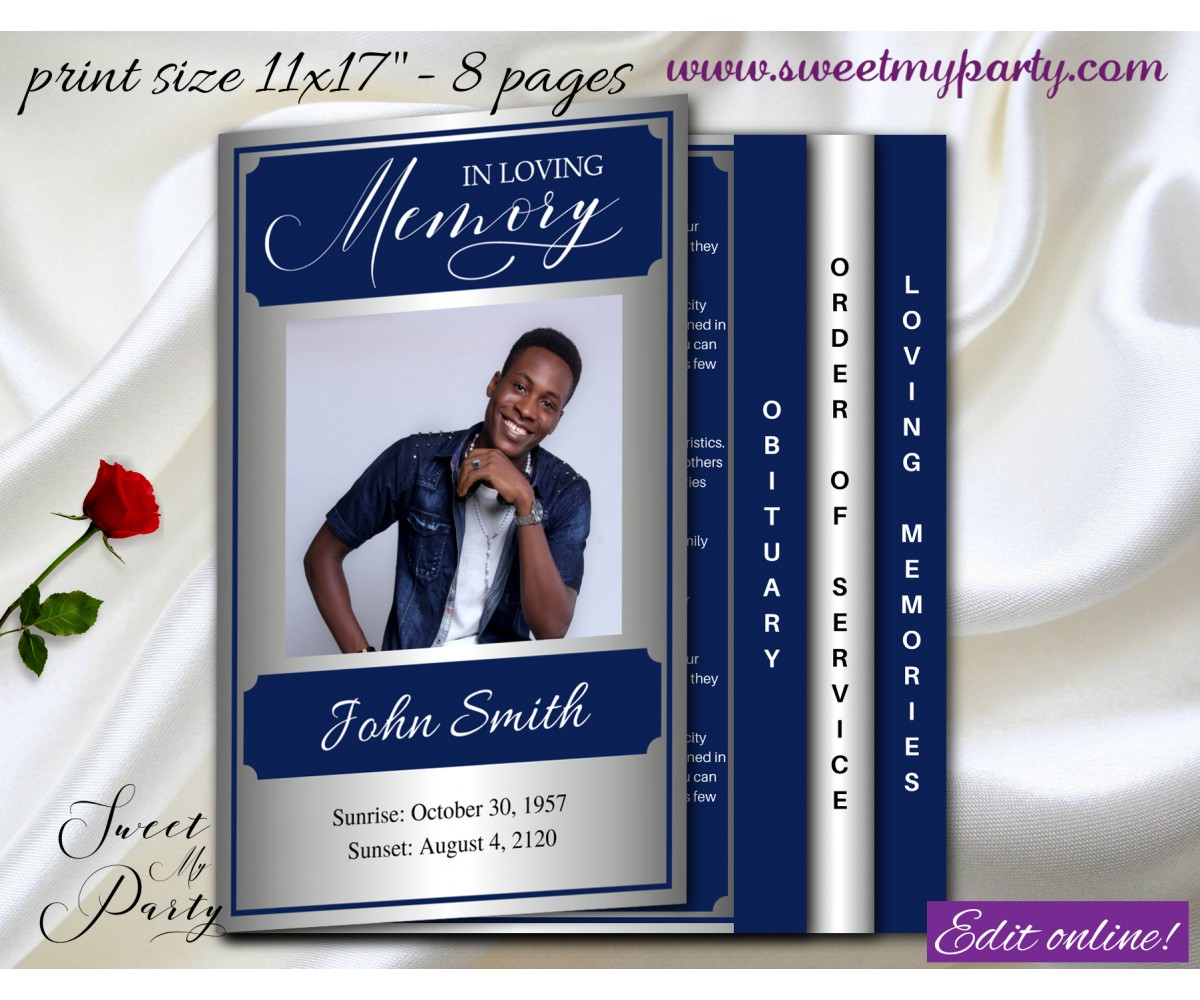 Graduated Funeral Program Template